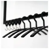 Home Deluxe Kleiderbügel Rack - Schwarz, 47 x 2 x 18 cm I Kleiderbügel-Set Garderobenhaken Kleideraufhänger (10er Set)