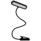 lqwell LQWELL® Leselampe Buch Klemme, wiederaufladbare USB-Leselampe, 3 Farbtemperaturen, 10 Helligkeitsstufen mit 12LEDs, 360° flexibles Buchlicht für Kinder und Buchliebhaber (Schwarz, 1 Stück)