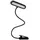 lqwell LQWELL® Leselampe Buch Klemme, wiederaufladbare USB-Leselampe, 3 Farbtemperaturen, 10 Helligkeitsstufen mit 12LEDs, 360° flexibles Buchlicht für Kinder und Buchliebhaber (Schwarz, 1 Stück)
