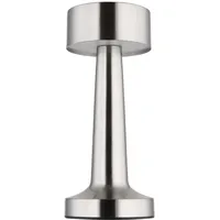 GLOBO Tischlampe Tischleuchte Nachttischlampe silber Touchdimmer Akkulampe LED H