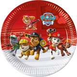 Procos 93435 - Party-Teller Paw Patrol Ready for Action, Größe 23 cm, 8 Stück, Einwegteller aus Papier, Kindergeburtstag, Party-Geschirr, FSC® Mix