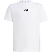 Adidas Unisex Kinder Essentials T-Shirt, White/Black, 15-16 Years