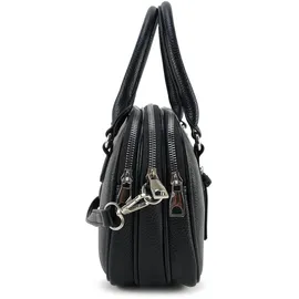 HARPA Schultertasche "TELLIE", Damen, Gr. B/H/T: 9,5cm x 19cm x 25,5cm, schwarz, Lederimitat, unifarben, Taschen Schultertasche, mit drei Hauptfächern