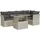 vidaXL Garten-Lounge-Set 6-tlg. hellgrau Polyrattan