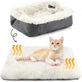 Famanu Haustierbett Zart - Faltbar & Warm, 2-in-1 Zelt und Schlafmatte für kleine Hunde, Katzen & Kaninchen bis 10kg