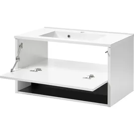 PLACES OF STYLE »Studio Line, Waschtisch inkl. Waschbecken, modernes Design« in zwei Farben verfügbar, ausreichend Stauraum