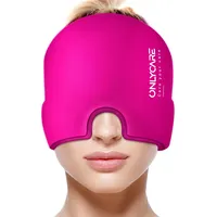 ONLYCARE Migräne Maske Migräne Mütze Migräne Relief Cap, Headache Relief Hat Kühlmaske Kühlmütze Kopfschmerzen Maske Kühlhaube Migräne Kappe Kühlpads Gel zur Linderung von Migräne