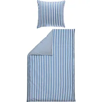 Erwin Müller Wendebettwäsche in blau-weiß | 135x220 cm 80x80