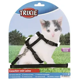 Trixie Kätzchengarnitur Geschirr mit Leine 1 Stück Rot/Weiß