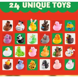luxuskollektion Spielzeug-Adventskalender 2024 mit Tiergummis für Kinder