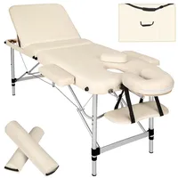 Tectake tectake® 3 Zonen Massageliege-Set, Breite 60 cm, Polsterung 5 cm, mit Aluminiumgestell, 210 x 95 x 89 cm