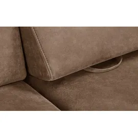 HIMOLLA Eckcouch Leder 2-Sitzer Braun