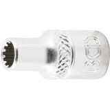 BGS Steckschlüssel-Einsatz Gear Lock Antrieb Innenvierkant 6,3 mm (1/4") SW 5 mm | Multi-Profil | CV-Stahl