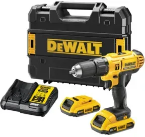 DEWALT Akku-Bohrschrauber 18 V, bürstenlos, mit 2 Akkus 1,5 Ah, inkl. Zubehörset 39-tlg.