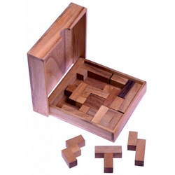 Logoplay Holzspiele Spiel, Square Puzzle - Pentomino Puzzle - Lernspiel - Denkspiel - Knobelspiel - Geduldspiel - Logikspiel aus Holz Holzspielzeug