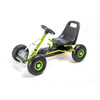 KETTLER Kettcar Retro I Tretauto mit Luftreifen I für Kinder ab 3 Jahren I Retro-Design I Handbremse (Grün)