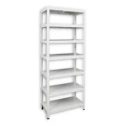 Abstellraum Regale Biedrax 40 x 90 x 240 cm weiss, 7 Fachböden