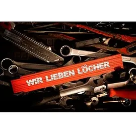 TOX Meterstab "WIR LIEBEN LÖCHER" Holz