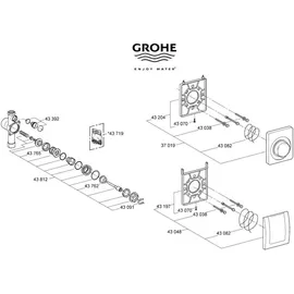 Grohe Abdeckplatte für Urinal mattchrom