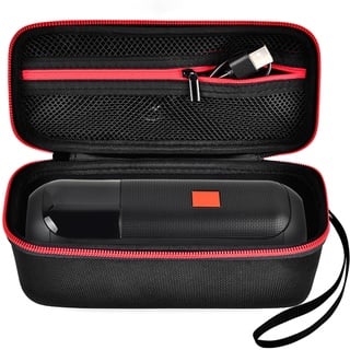 Tasche für JBL Tuner 2 Radiorekorder/Flip 6 Flip 5/ Essential 2 Bluetooth Box, Tragbarer Lautsprecher Halter, Reiseaufbewahrungstasche passend für USB-Kabel- Rot(Nur Box)