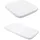 Waldin Spannbettlaken Baumwolle-Jersey-Elasthan 70 x 140 - 70 x 160 cm Weiß 2 St.