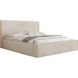 WFL GROUP Polsterbett, Beige, Holz, 140x200 cm, Schlafzimmer, Betten, Polsterbetten