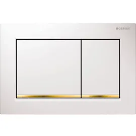 Geberit Omega30 Betätigungsplatte weiß/vergoldet 115.080.KK.1