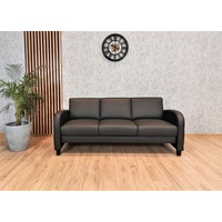 Echtleder 3 er Sofa Rindsleder Ledermöbel Ledersofa Leder Couch Schwarz