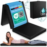 Bestschlaf schwarz Outdoor Klappmatratze Campingmatratze, wasserabweisend, 90x200x8 cm