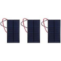 Eujgoov 3pcs Solar Panel DC 6V 1W Polykristalline Solarzellenmodul Micro Solar Panel für Solarladegerät