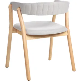 Beliani Esszimmerstuhl 2er Set MYLO Holz Hellgrau