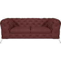 Leonique Chesterfield-Sofa »Amaury«, aufwändige Knopfheftung, moderne Chesterfield Optik, Fußfarbe wählbar rosa