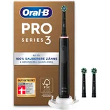 Oral-B Pro Series 3 Plus Edition Elektrische Zahnbürste, 3 Aufsteckbürsten, mit visueller 360° Andruckkontrolle für Zahnpflege, Designed by Braun, Black