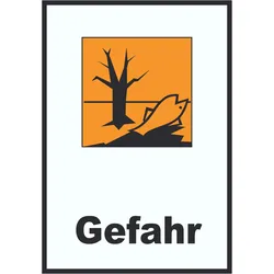 HB-Druck Aufkleber Gefahrensymbol Umweltgefährlich Gefahr A2 (420x594mm)