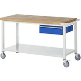 Rau Fahrbare Werkbank mit Ablageboden und Schublade BxTxH 1500x700x880mm