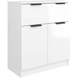 vidaXL Sideboard Hochglanz-Weiß 60x30x70 cm Holzwerkstoff