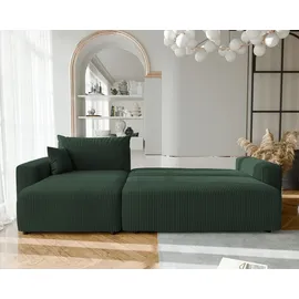 idohome Ecksofa Polyester 3-Sitzer Grün