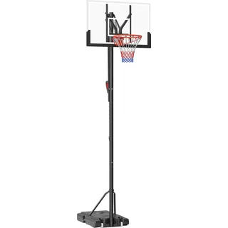 sportnow Basketballkorb 235-305 cm höhenverstellbar, Basketballständer, mit Rollen, für Outdoor, Stahl -