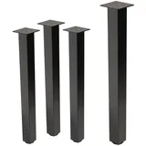 ML-Design Tischbeine Dunkelgrau, Stahl 8x8 cm