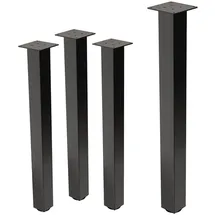 ML-Design Tischbeine Dunkelgrau, Stahl 8x8 cm