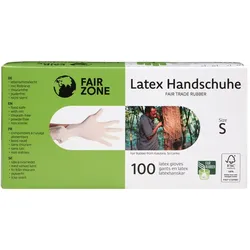 FAIR ZONE Einweg Latex Handschuhe Medium 100 St