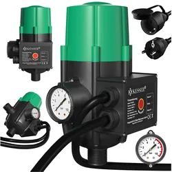 KESSER® Pumpensteuerung mit Baranzeige mit Kabel 10 bar Druckwächter elektrisch Druckschalter überwacht den Wasserdruck - automatisches Ein- und Ausschalten