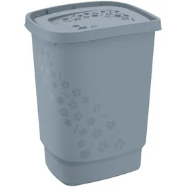 Rotho Wäschesammler Flowers 55 L misty blau