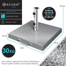 Kesser Schirmständer Granit 30 kg Grau
