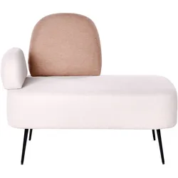 Chaiselongue hellbeige / braun linksseitig ARCEY