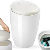 Tectake Sitzhocker Kunststoff 36 x 51 x 36 cm Weiß