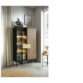 Möbel Kraft Vitrine 104 x 0 x 166 cm Schwarz