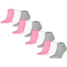 Puma Sneakersocken 12er Pack Rosa/Weiß/Grau 35-38
