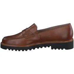Slipper PAUL GREEN "Paul Green Slipper Glattleder", Damen, Gr. 38, braun (cognac), Glattleder, casual, Schuhe