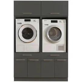 laundreezy Anthrazit, Holzwerkstoff, 2 Schubladen, 135x200x67.5 cm